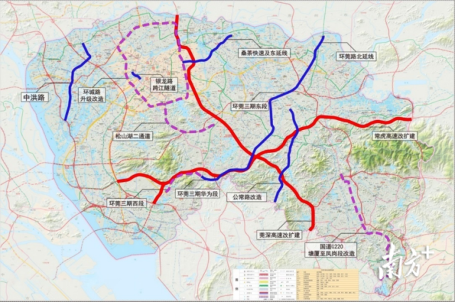 近期重点推动路网项目图。受访者供图