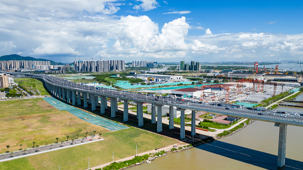 A view of the Shenzhen-Zhongshan Link in south China's Guangdong Province. /CMG