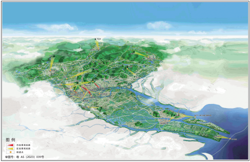 广州市域景观视廊示意图